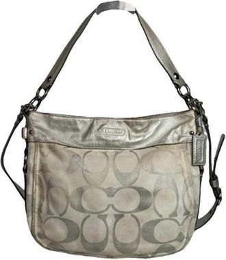Coach Pre-owned Signature Sufflette Shoulder Bag - Dames - Vintage Schoudertas - Grijs - ONE Size - Leer - Vintage