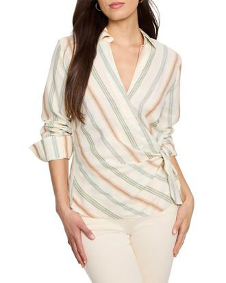 Nic+Zoe Nic+Zoe Striped Weekly Wrap Woven Top