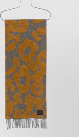 Paul Smith leopard-print fringed scarf