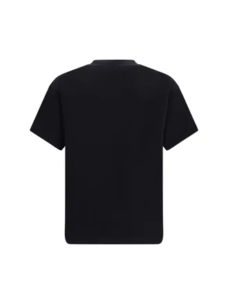 Palm Angels Logo-Embroidered Crewneck T-Shirt - Black