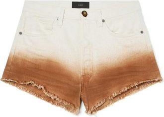 Alanui Shades Of Eden Denim Shorts Off White Bu