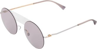 Mykita Stijlvolle Grijs Gouden Zonnebril - Dames - Zonnebrillen - Grijs - ONE Size - Accessoires
