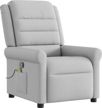 vidaXL Vidaxl - Poltrona Massaggiante Reclinabile Grigio Nuvola in Tessuto