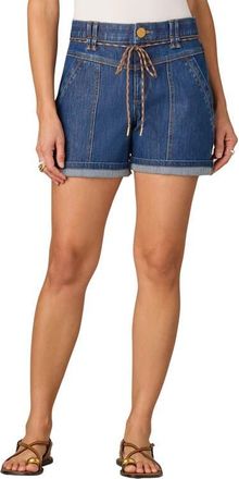 Wit & Wisdom Denim Drawstring Shorts in Mid Blue at Nordstrom, Size 00