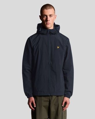 Lyle & Scott Zip Through Hooded Jacket in Dark Navy at Nordstrom, Size Xx-Large