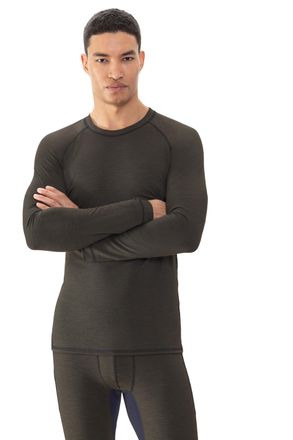 Mey Trainingsshirt MEY Prfrmnc+, Herren, Gr. XXL, olive beech, Obermaterial: 48% Schurwolle, 48% Polyester, 4% Elasthan, k&ouml;rpernah h&uuml;ftbedeckend, Rundhals