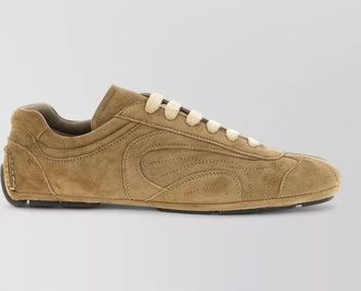 Prada suede lace-up sneakers
