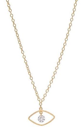 Rivka Friedman Evil Eye CZ Charm Necklace in 18K Gold Clad at Nordstrom Rack