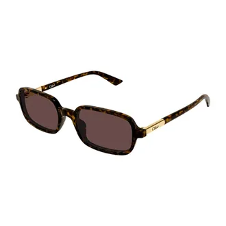 Chlo&eacute; Sunglasses, unisex, Brown, Size: 53 MM Rectangle Sunglasses