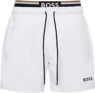 HUGO BOSS Heren, Badkleding, Wit, Maat: 2XL Poliester