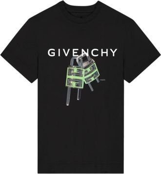 Givenchy Tops, Heren, Zwart, 2Xl, Katoen, Lock T-Shirt