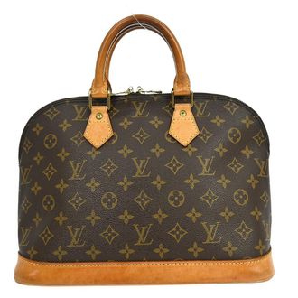 Louis Vuitton Alma Handbag Monogram Canvas Brown Canvas Handbag (Pre-Owned)