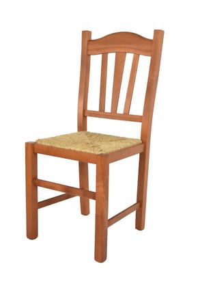 Tommychairs Tommychairs Silla Silvana En Haya Color Cerezo Y Asiento De Paja