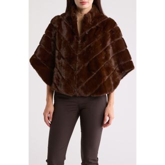 La Fiorentina Faux Fur Capelet in Brown at Nordstrom Rack