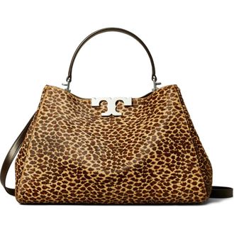 Tory Burch Eleanor Genuine Calf Hair Satchel in Brown Multi at Nordstrom