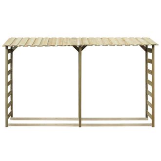 vidaXL Caseta Para Le&ntilde;a Madera De Pino Impregnada 300x44x176 Cm Vidaxl
