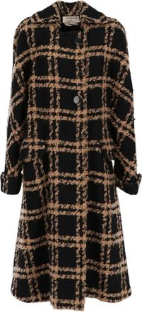 A.N.G.E.L.O. Vintage Cult Cappotto in lana a quadri anni 80 - Nero