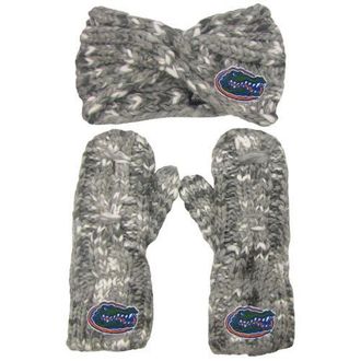 ZooZatZ Womens ZooZatz Florida Gators Logo Marled Headband and Mitten Set in Gray at Nordstrom