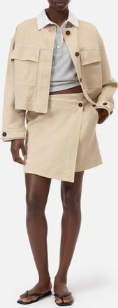 Closed Womens Made Of Lyocell Cotton Wrap Skirt In Camel Beige