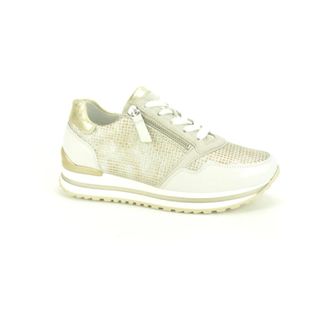 Gabor Beige Zilver Runner Tiret Mat - Dames - Schoenen - Beige - Maat: 41 EU