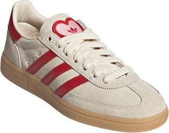 adidas Handball Spezial Sneaker in Cream/Scarlet/Pink at Nordstrom, Size 10