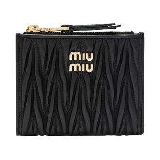 Miu Miu Wallets & Cardholders, female, Black, Size: ONE SIZE Small Matelass&eacute; Nappa Wallet