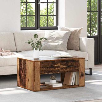 vidaXL vidaXL Tavolino da salotto con cassetto Legno vecchio 80 x 50 x 40 cm