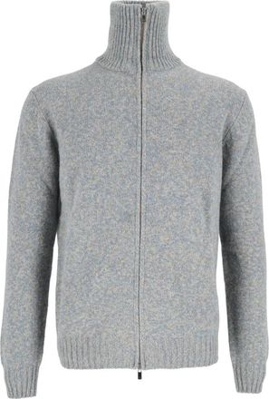 Settefili Cashmere Giubbino Zip Collo Alto-Knit - Knitwear - Hombre - Gris - XL