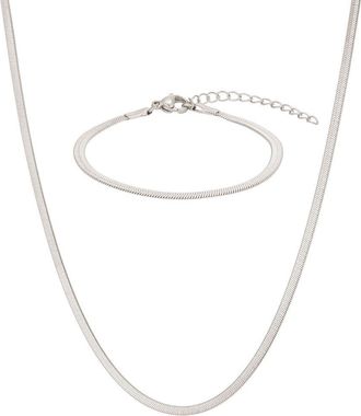 Adornia Adornia Silver Plated Stainless Steel Jewelry Set
