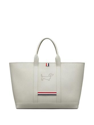 Thom Browne Shopper met Hector patroon - Wit