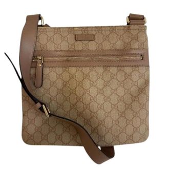 Gucci Pre-owned Cross Body Bags, female, Beige, Size: ONE SIZE Pre-owned Vintage Shoulder Bag