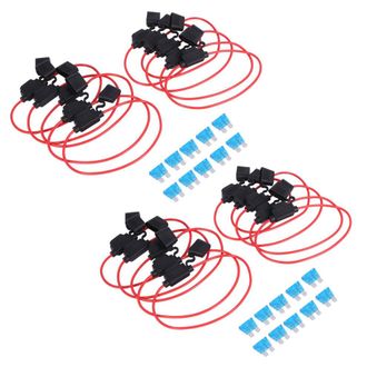 OEM Adecuado Para Adaptadores Divisores De Fusibles De 20 Unidades, Cable De Calibre 16, Tipo Cuchilla De 20 Amperios, Con 20 Fusibles Est&aacute;ndar De 15 Ampe