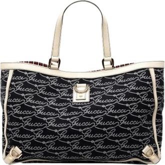 Gucci Pre-owned Tote Bags, female, Blue, Size: ONE SIZE Pre-owned Abbey D-Ring Tote