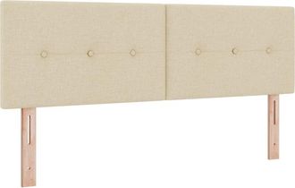 vidaXL Cabecero Led Con Tira De Luces Led Crema 160 Cm Poli&eacute;ster Vidaxl