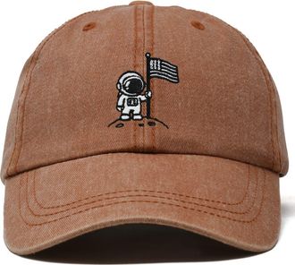Dalix Moon Mission Dad Cap in Washed Orange at Nordstrom