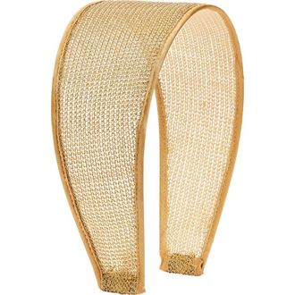 Tasha Wide Metallic Mesh Headband in Gold at Nordstrom