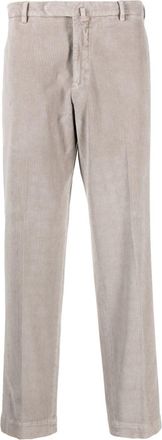 Dell'Oglio corduroy tapered trousers - men - Cotton/Elastane - 52 - Grey