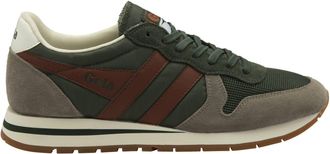Gola Mens Daytona Sneakers In Dark Khaki/rhino/rust