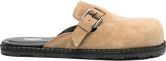 Moschino Beige Sandalen met Gesp Sluiting - Heren - Slip ons - Beige - 40 EU - Leer - Schoenen