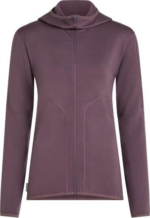 Icebreaker 560 RealFleece Elemental II L/S Zip Hoodie Merinohoodie f&uuml;r Damen | lila