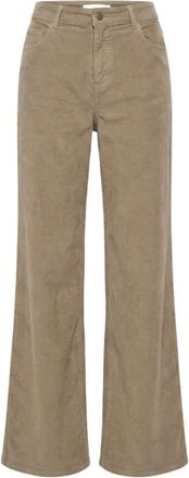Twinset Wijde broek - Dames - Wijde Broeken - Beige - M - Broeken