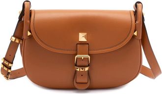Valentino Tassen, Dames, Bruin, ONE Size, Leer, Flaneuse Schoudertas