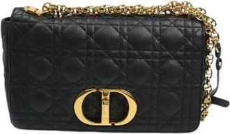 Dior Pre-owned Caro Medium Calfskin Shoulder Bag - Dames - Vintage Schoudertas - Zwart - ONE Size - Leer - Vintage