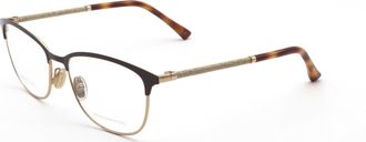 Jimmy Choo London Womens 53mm Brown Gold Opticals