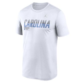 Nike Jordan Mens North Carolina Sideline Legend Jordan Brand Dri-FIT College T-Shirt in White | 0JTI10ANCN-7SB