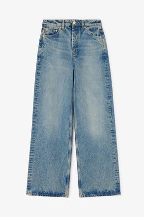Ganni Blue Izey Jeans in Tint Rigid Denim - Size 24W/33L Organic Cotton