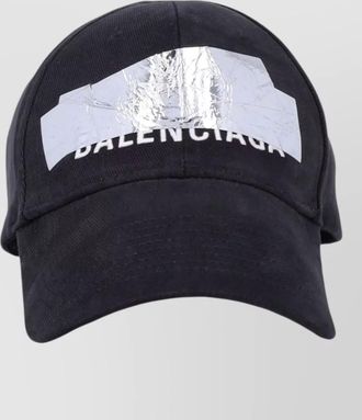 Balenciaga cotton logo appliqu&eacute; baseball cap