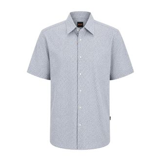 HUGO BOSS Heren, Overhemden, Blauw, Maat: 2XL Katoen
