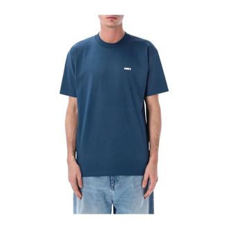 Obey T-Shirts, male, Blue, Size: XL Always Watching Tee