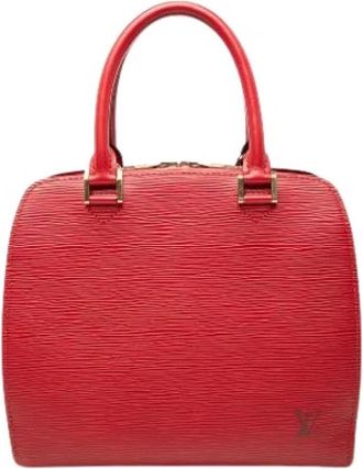 Louis Vuitton Tweedehands leren Louis Vuitton tassen - Dames - Vintage Handtas - Rood - ONE Size - Vintage